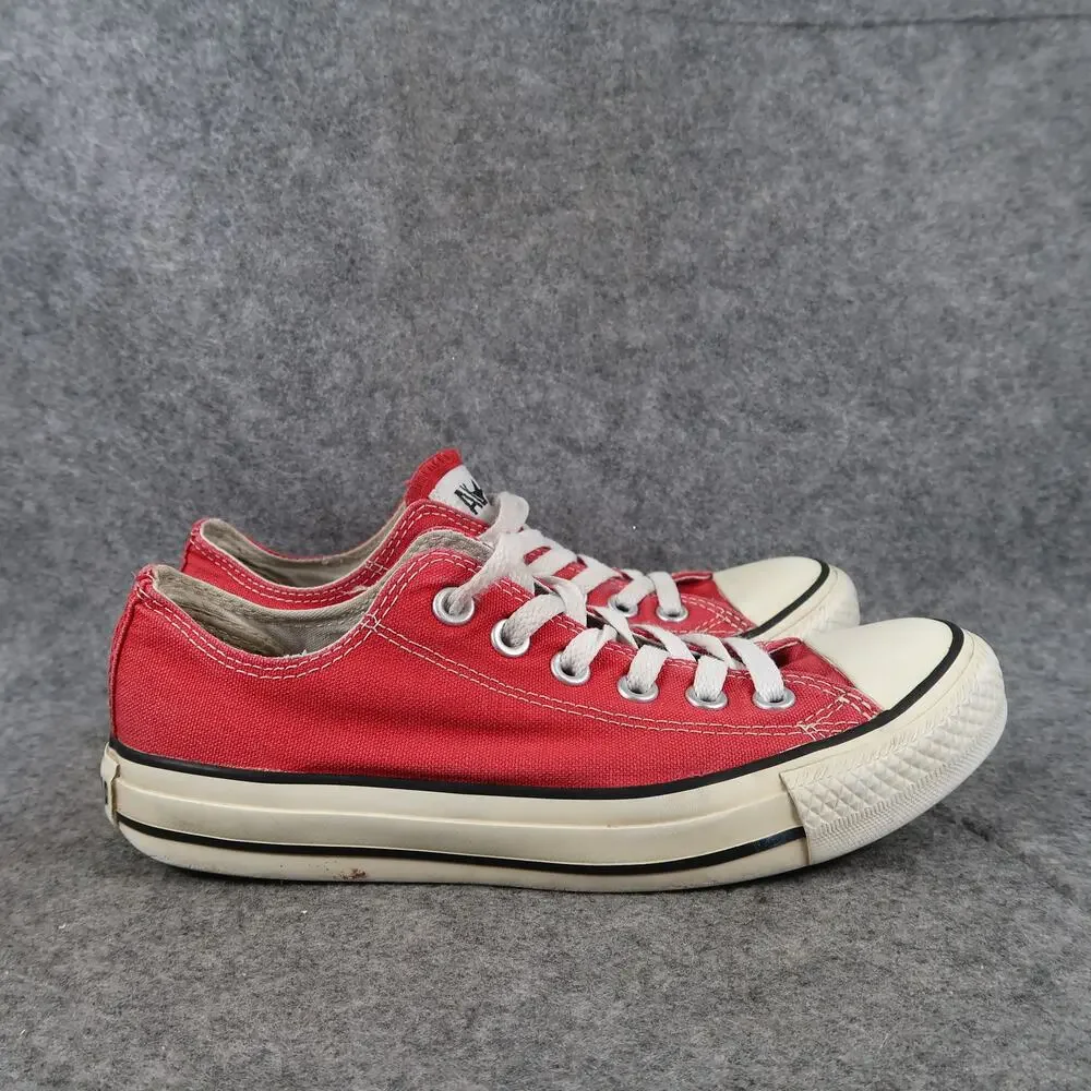 Converse Shoes Womens 6.5 Sneakers Chuck Taylor All Star Canvas Red Lace Up Low - Picture 1 of 12
